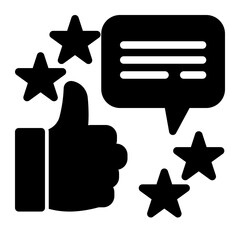 Customer Feedback Appreciation Review Icon from Customer Assessment Collection (Glyph style)