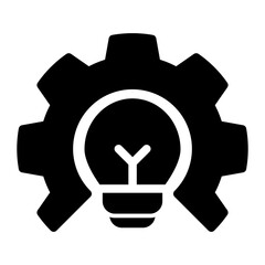 Creative Solution Idea Generation Icon from Customer Assessment Collection (Glyph style)