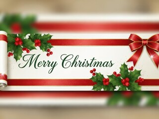 Merry christmas scroll