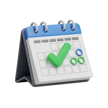 png 3d calender icon on white