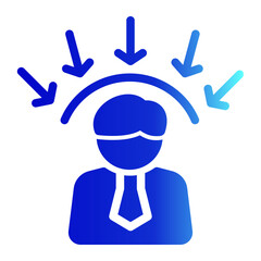 Customer Oriented Audience Focus Icon from Customer Assessment Collection (Glyph Gradient style)