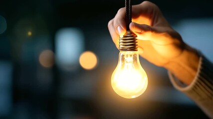 Hanging lightbulb with glowing mentor concept creative visualization professional development symbol business coaching imagery innovation representation leadership inspiration