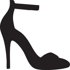 Stylish high heel shoe vector illustration for fashion design and retail