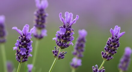 Obraz premium Fragrant Lavender Blooms: A Captivating Display of Purple Beauty and Nature