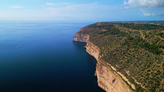 Dingli Cliffs, Malta, drone aerial photography,