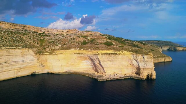 Dingli Cliffs, Malta, drone aerial photography,