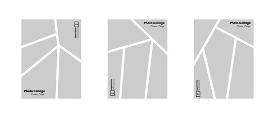 Vertical 3:4 Comic Themed Photo Collage for Visual Story Presentation