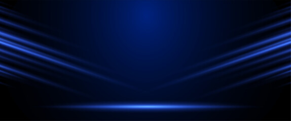 Abstract technology futuristic light blue stripe vertical lines light on blue background 