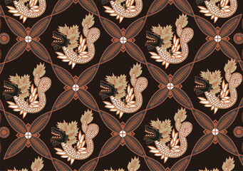 Classic Batik with various motifs, inspiration for Indonesian batik motifs for printing purposes