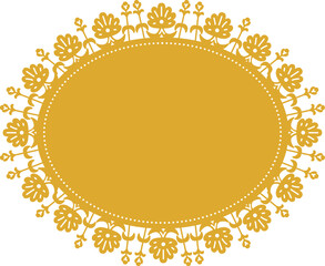 Frame Floral Oval Border