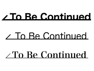 「To Be Continued」矢印素材セット