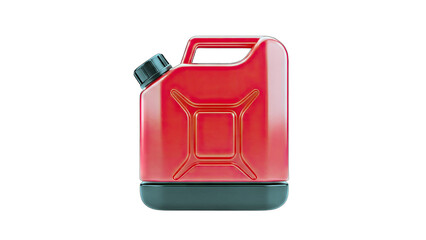 Red Gas Canister Isolated on White Background