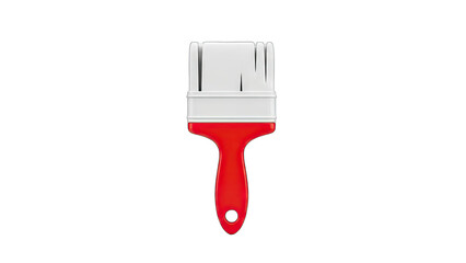 Red Paint Brush Isolated on White Background