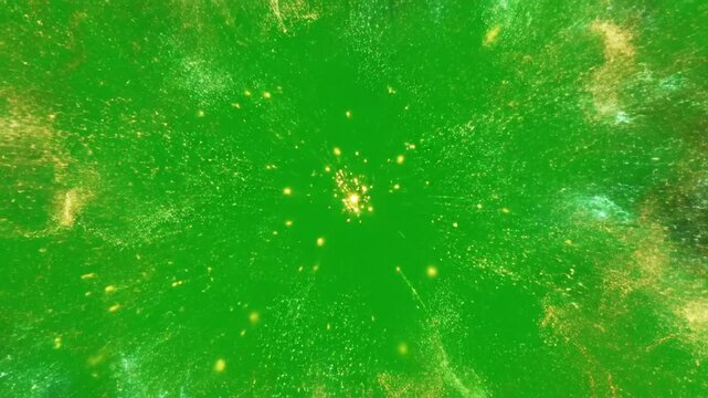 Dynamic energy release from within with dynamic energy surge expanding outwards effect ad_ready green screen energy wave style