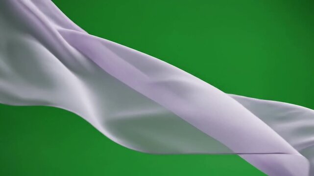 Flowing cotton fabric undulation with smooth cloth flowing gently on effect ad_ready green screen cloth simulations style featuring