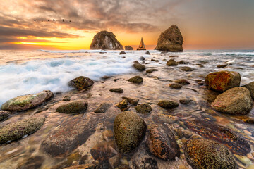 Sailboat Sunset Ocean Wave Travel Sailing Inspirational Adventure Tourism Vacation