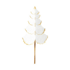 simple watercolor illustration of a angle tree topper white and gold simple edges Isolated on a white background minimal style beautiful colors childrens book aesthetic no shadows.jpeg