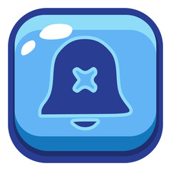 Blue Bell Mute Silent Icon
