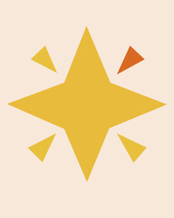 Cute brown bunny sitting illustration isolated on white