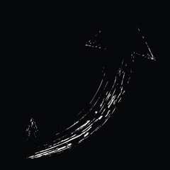 Bright red arrow curves dynamically upwards and to the right on a clean background, representing growth and success