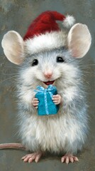The magic of christmas: a mouse's tale of joy and wonder. Chic appearance. Mouse baby's christmas: a charming holiday greeting card. Opulent look. Glamorous lifestyle.