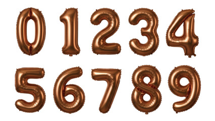 Celebrate with shimmering rose gold number balloons for birthdays, anniversaries, New Years, and graduations