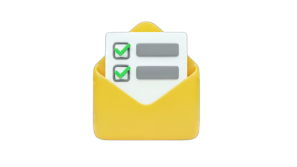 Checklist in Envelope: Approved Tasks Concept