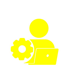設定作業を行う技術者アイコン(黄色)