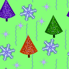 A delicate winter pattern on a light green background. Suitable for wallpaper, fabric, wrapping paper, and much more.
