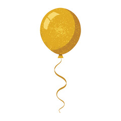 One solitary, sparkling gold balloon ascending against a neutral backdrop, signifying hope and festive joy.