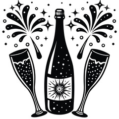 A celebratory image featuring a golden champagne bottle poised to pour, symbolizing luxury toasts and special moments.