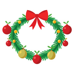 Festive Christmas garland adorned with golden baubles and lush pine branches, ideal for seasonal celebrations.