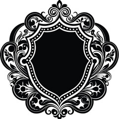 Ornate golden decorative frame, digital illustration, elegant, luxurious, intricate details, vector