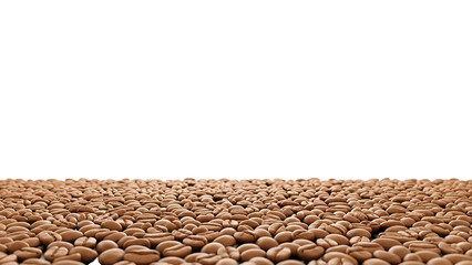 Obraz premium Brown coffee beans on a transparent background isolated on a transparent background food ingredient