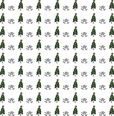 A backdrop with a New Year and Christmas theme. The artwork includes decorated Christmas trees and snowmen.