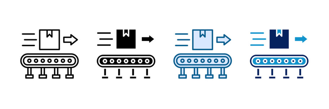 Assembly Line Icon Set Multiple Style Collection