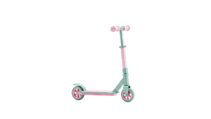 Colorful Scooter Isolated on White Background