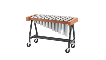 Xylophone on Wheels Isolated on White Background