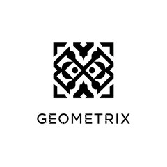 Geometrix Logo Design with Abstract Geometric Pattern.