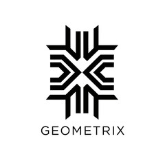 Geometrix Logo Design with Abstract Geometric Pattern.