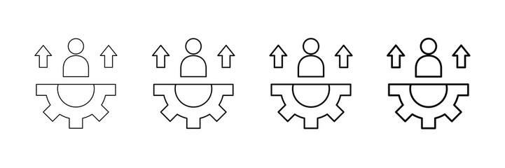 Practice Icons Vector Set In Different Stroke Line Style