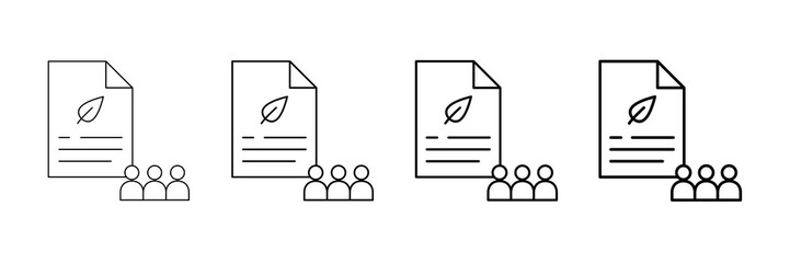 Esg Reporting Icons Vector Set In Different Stroke Line Style