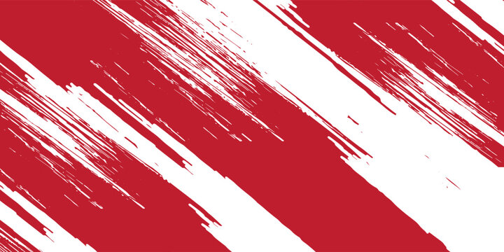 Straight red ink vector lines pack. Bloody color long and round hand-drawn brushstroke text highlights, frames, circles. Asian calligraphy brushstroke set.