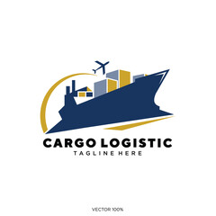 Global Cargo Logistics and Shipping Company Logo