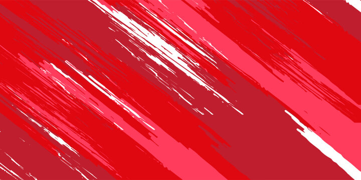 Straight red ink vector lines pack. Bloody color long and round hand-drawn brushstroke text highlights, frames, circles. Asian calligraphy brushstroke set.