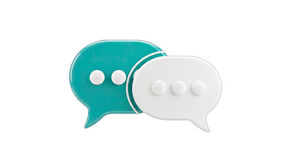 Fototapeta premium 3D Chat Bubbles: Communication and Messaging Concept