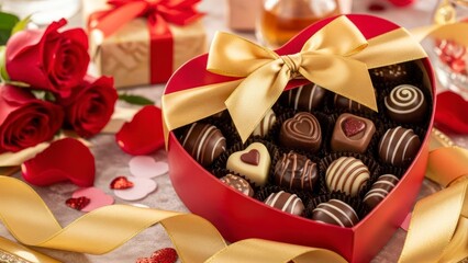 Valentines day heart shaped box