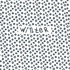 Adobe Illustrator Artwork with snowflakes and word "winter".