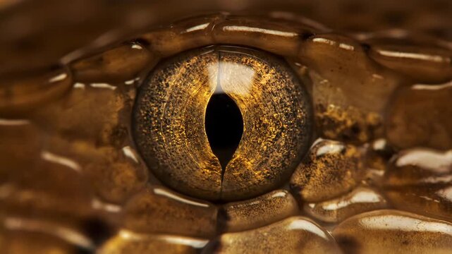 Detailed Snake Eye Close-Up - Reptilian Gaze in High Definition.