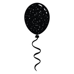 A single, glittery gold balloon drifting serenely against a plain background, embodying simple elegance and celebration.